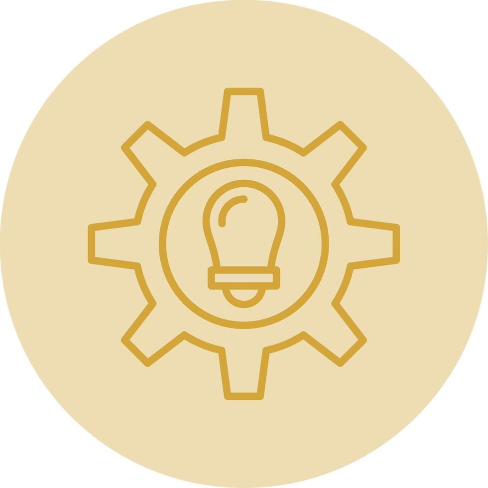 Development Line Yellow Circle Icon vector