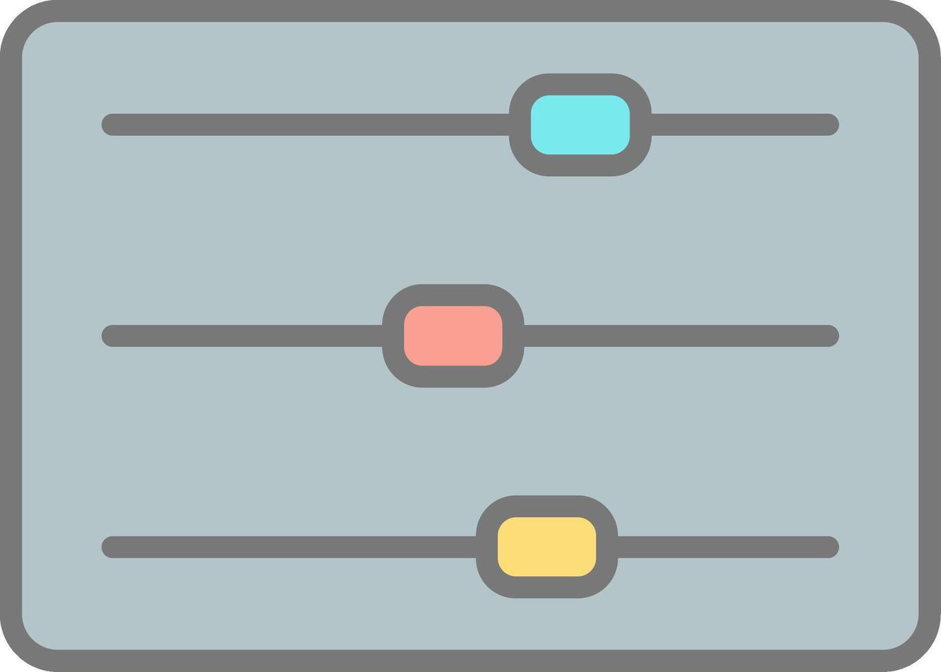 Sliders Line Filled Light Icon vector
