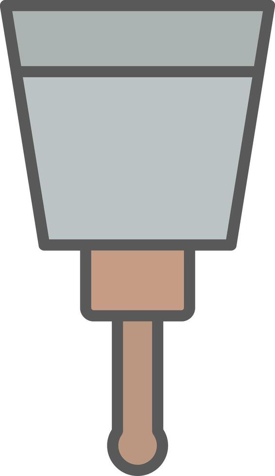 Putty Knife Line Filled Light Icon vector