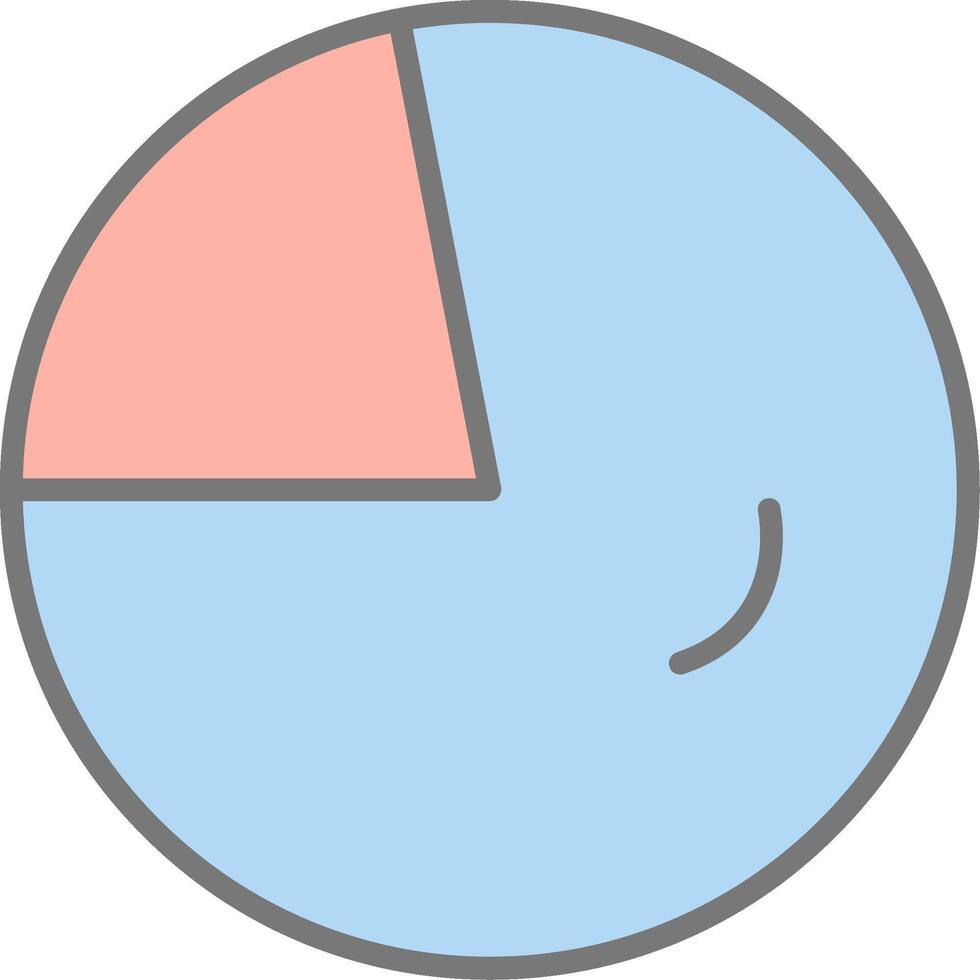 Circular Chart Line Filled Light Icon vector