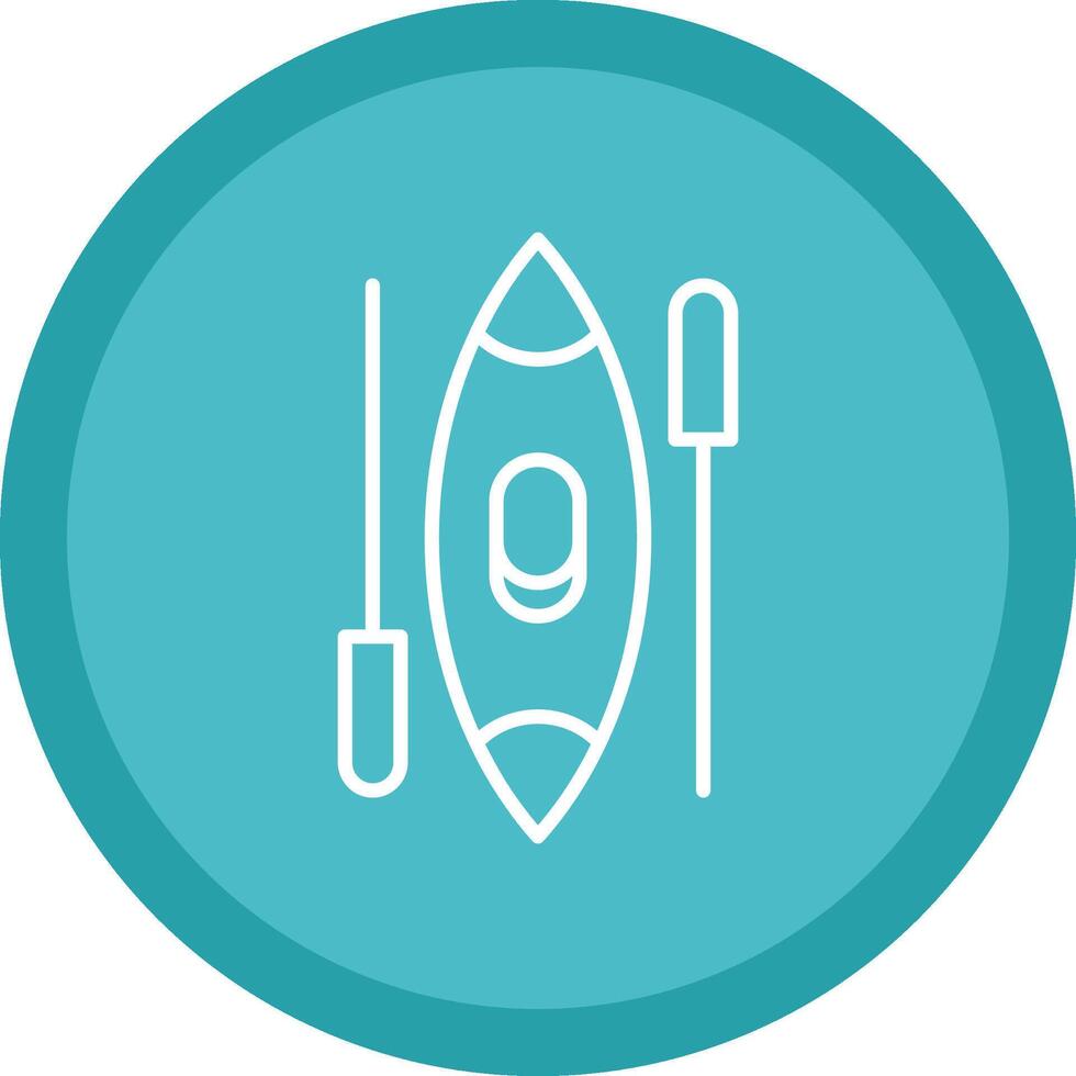 Canoe Line Multi Circle Icon vector