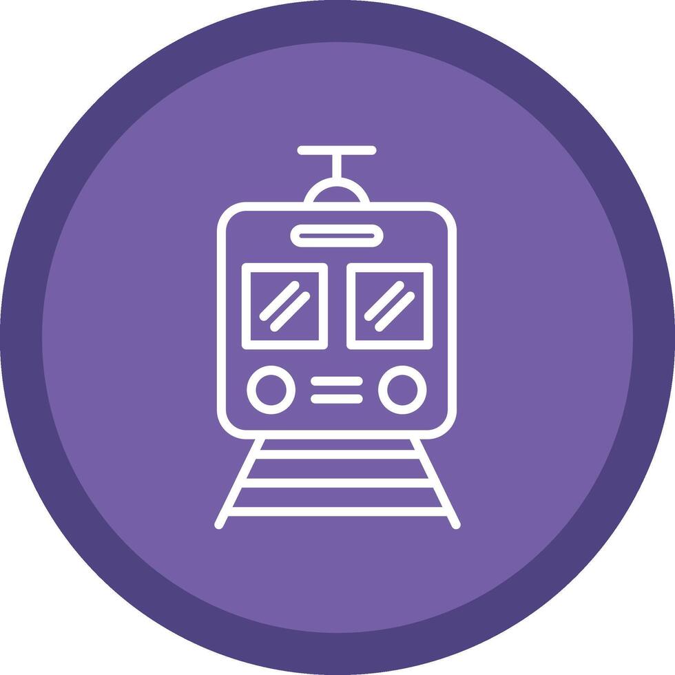 Train Line Multi Circle Icon vector