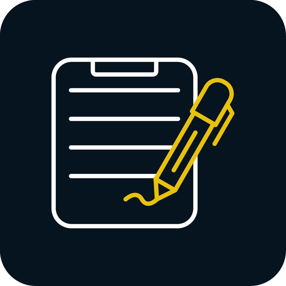 Notepad Line Red Circle Icon vector