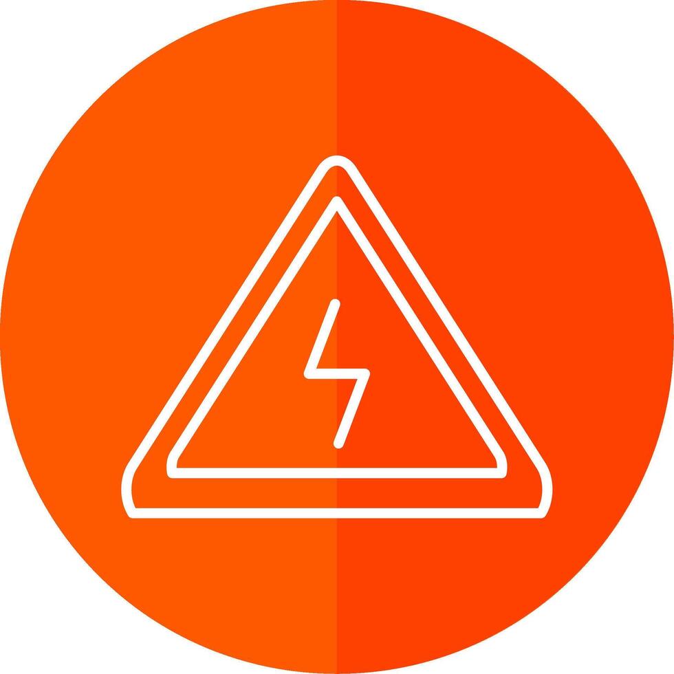 Danger Line Yellow White Icon vector