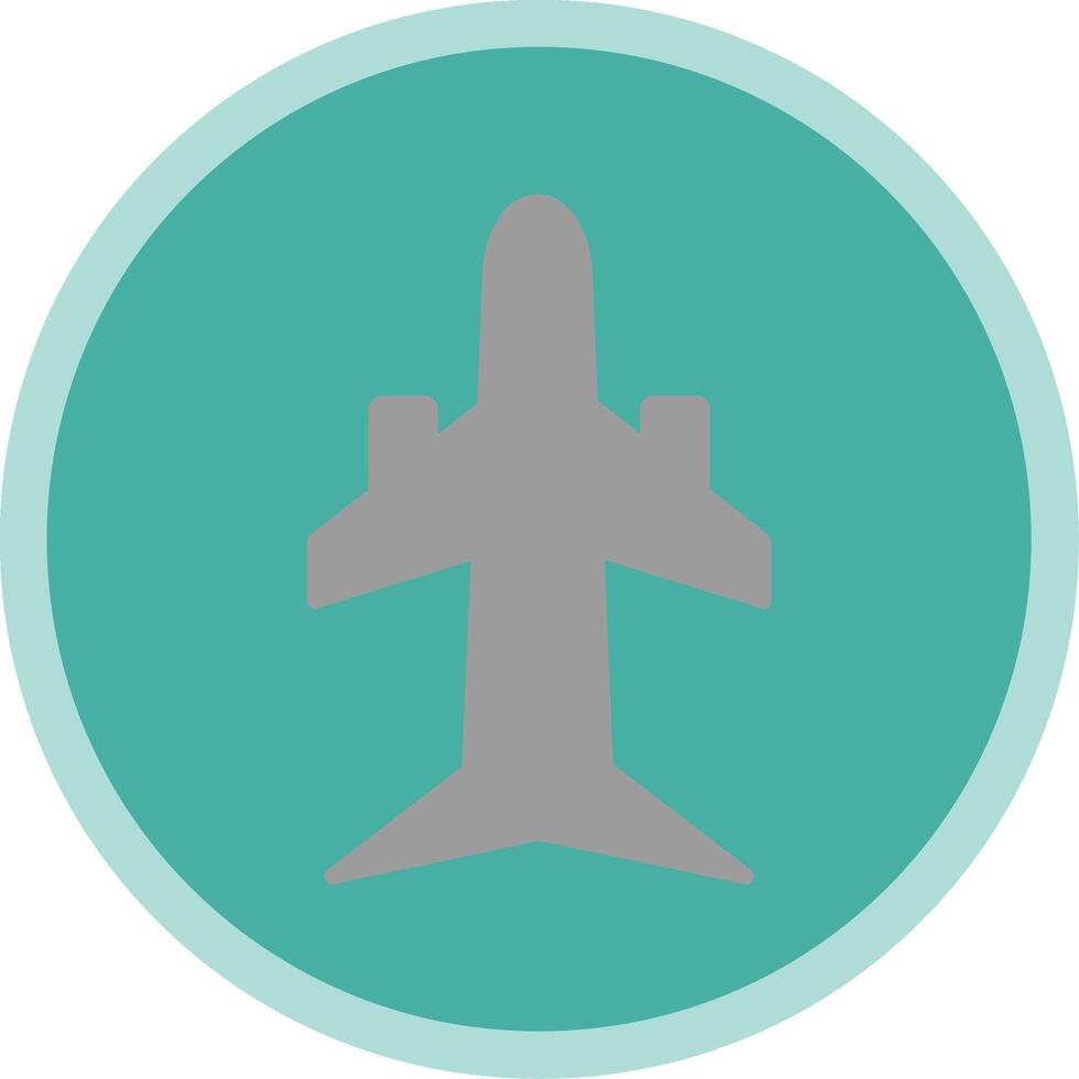 Plane Flat Multi Circle Icon vector