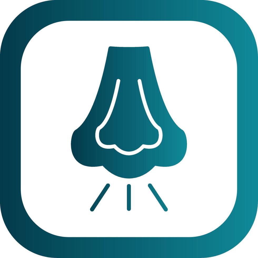 Rhinology Glyph Gradient Corner Icon vector