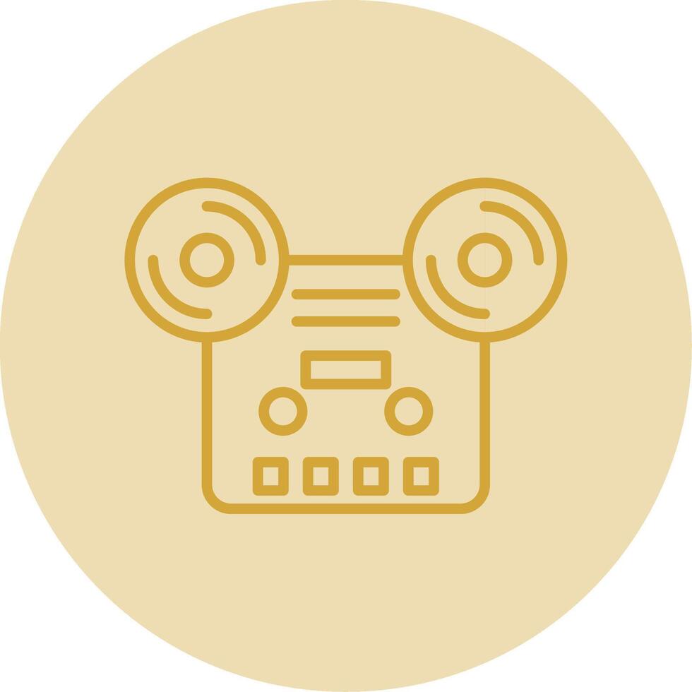 Tape Line Yellow Circle Icon vector