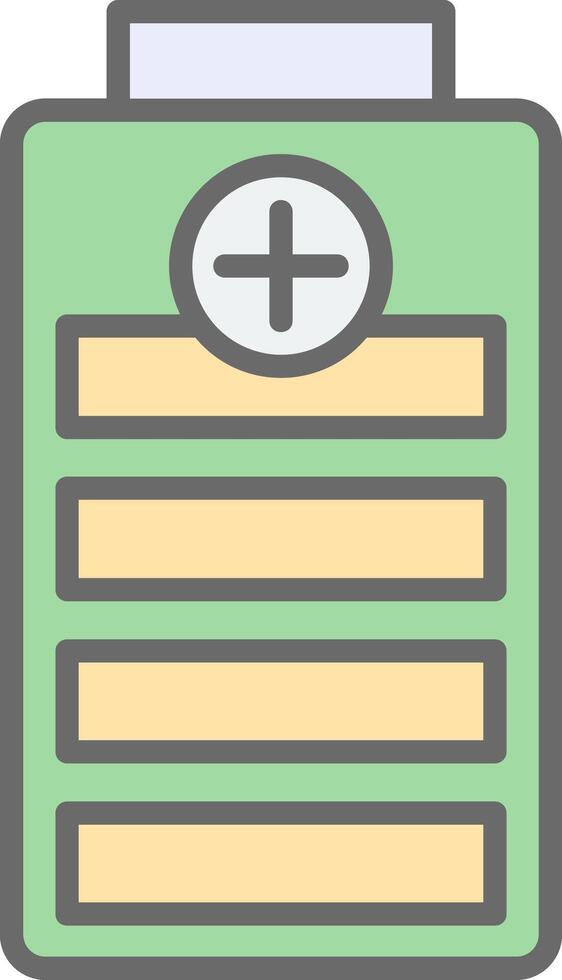 Battery Level Line Filled Light Icon vector