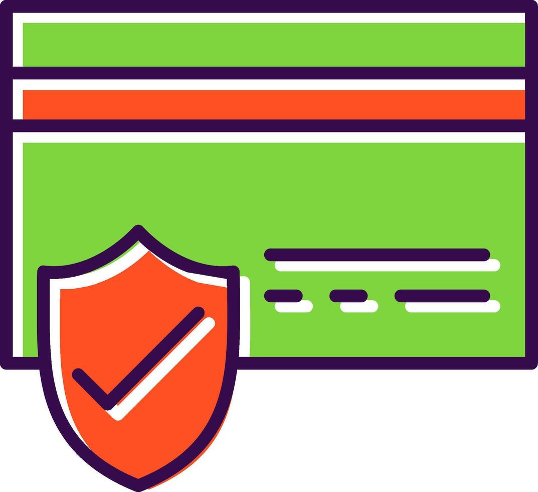 Secure Payments filled Design Icon vector