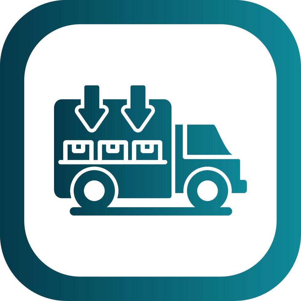 Courier And Outsourcing Glyph Gradient Corner Icon vector