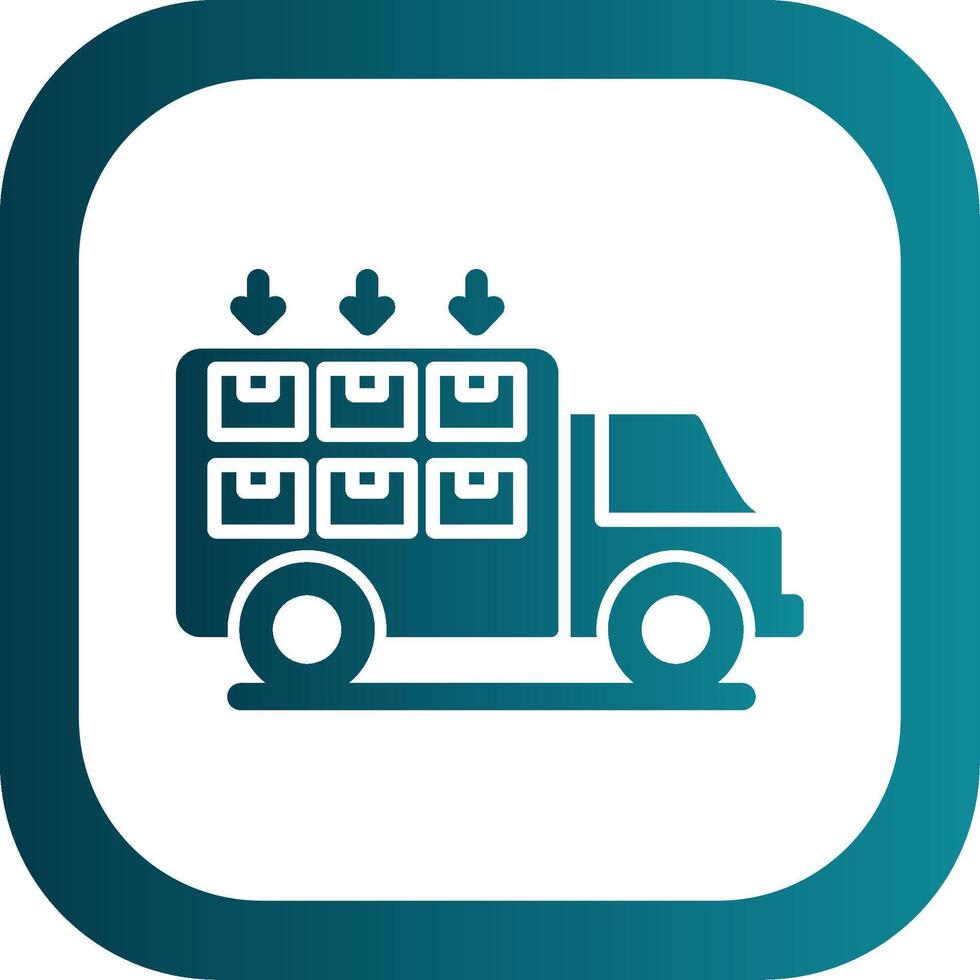 Loading Glyph Gradient Corner Icon vector