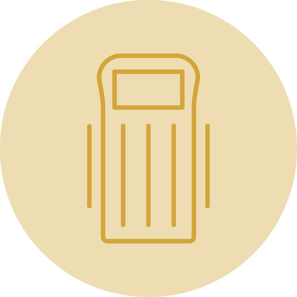 Float Line Yellow Circle Icon vector