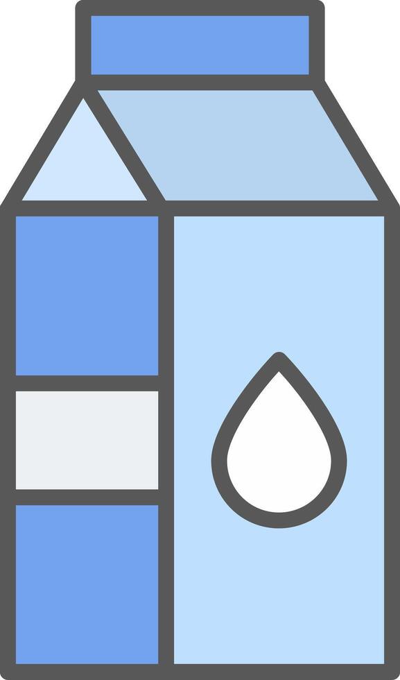 Milk Carton Line Filled Light Icon vector