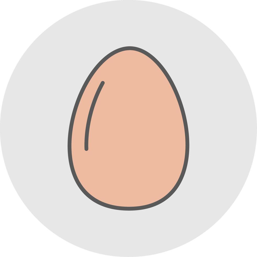 Egg Line Filled Light Icon vector