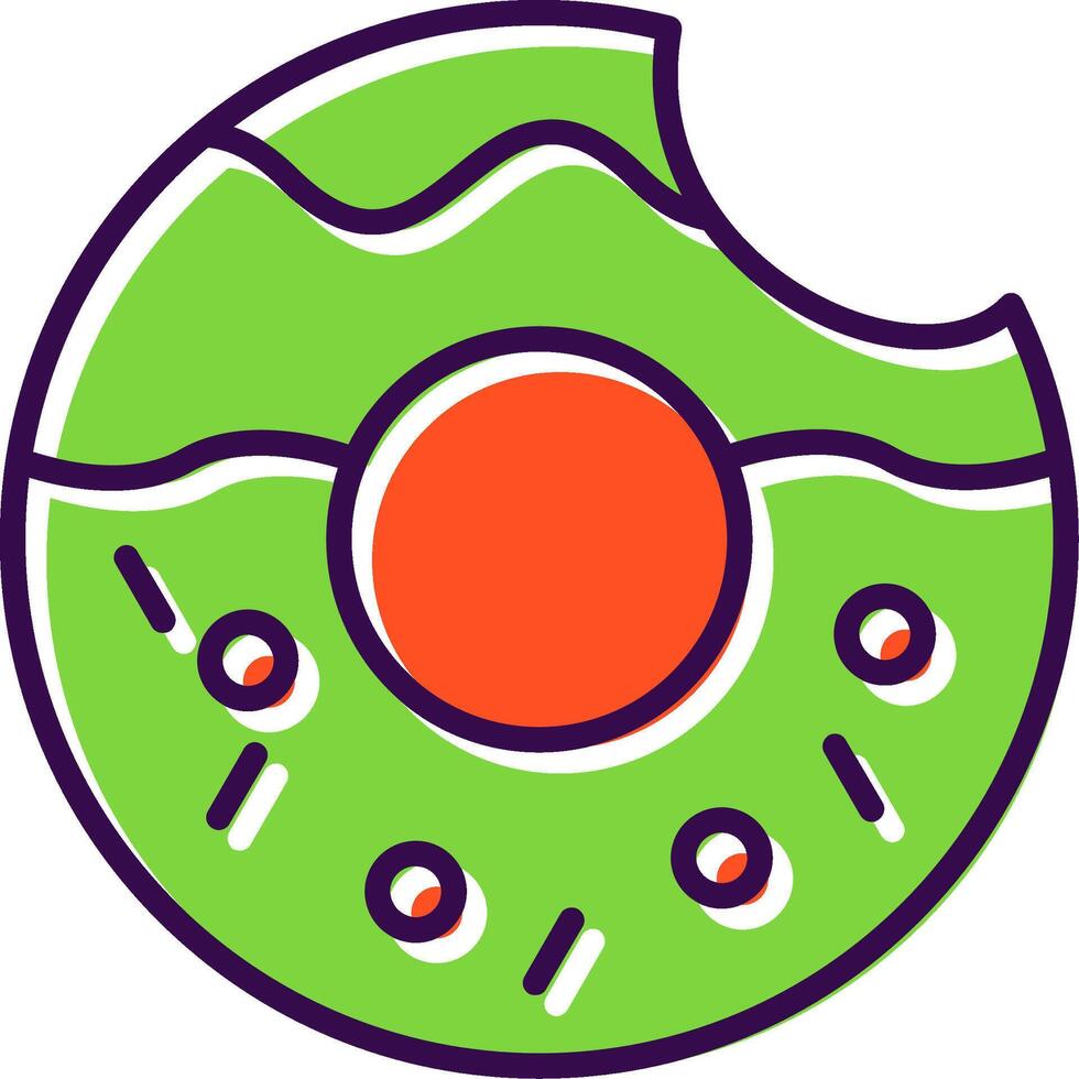 rosquilla lleno diseño icono vector