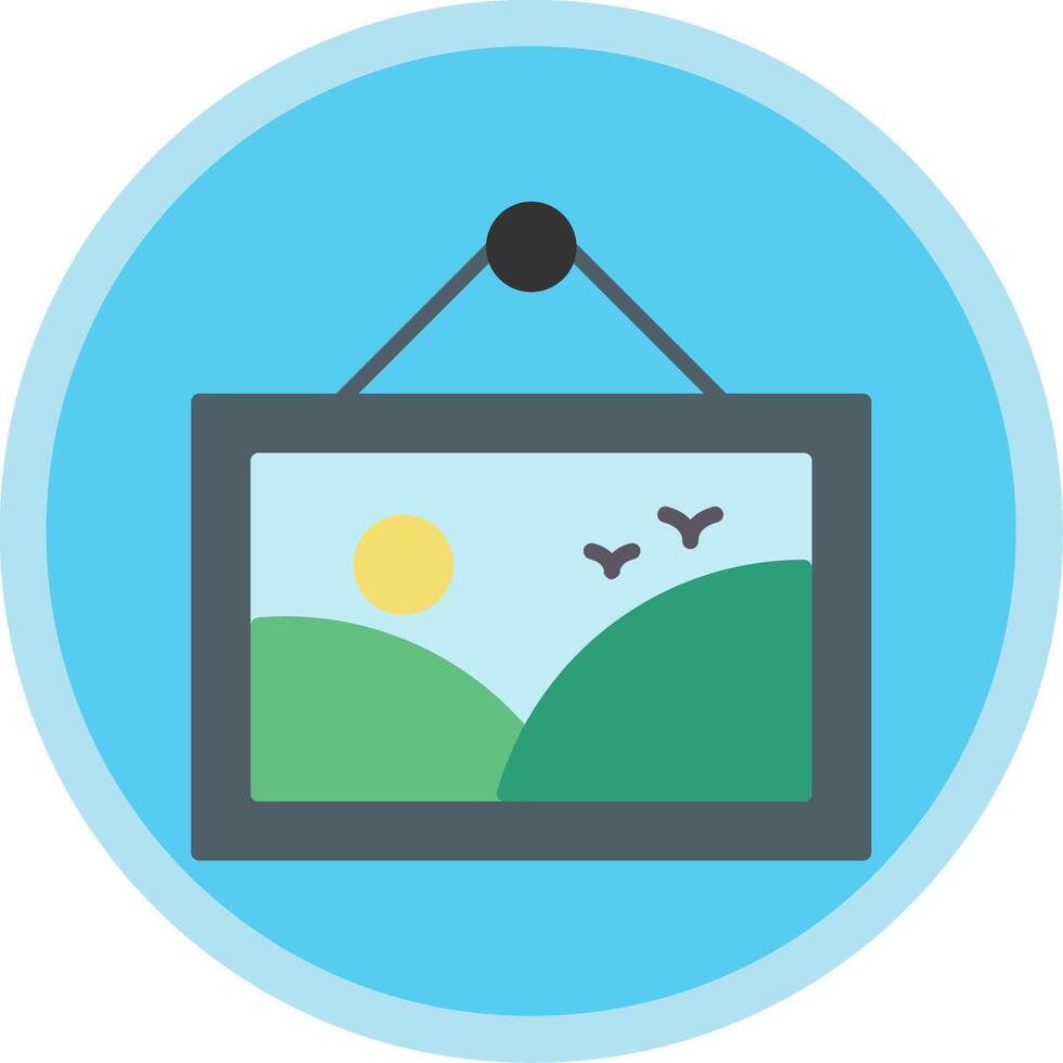 Picture Flat Multi Circle Icon vector