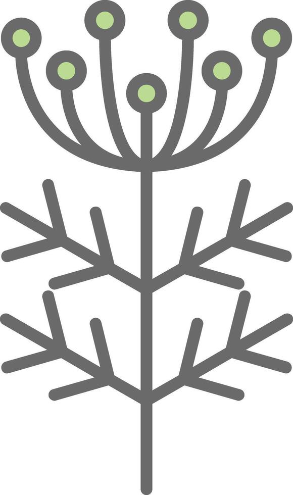 Dill Line Filled Light Icon vector