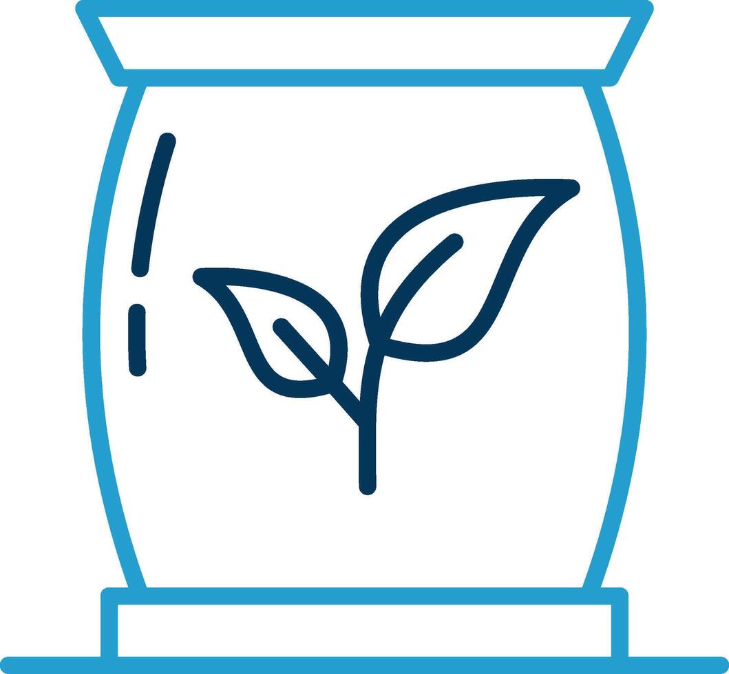 Fertilizer Line Blue Two Color Icon vector