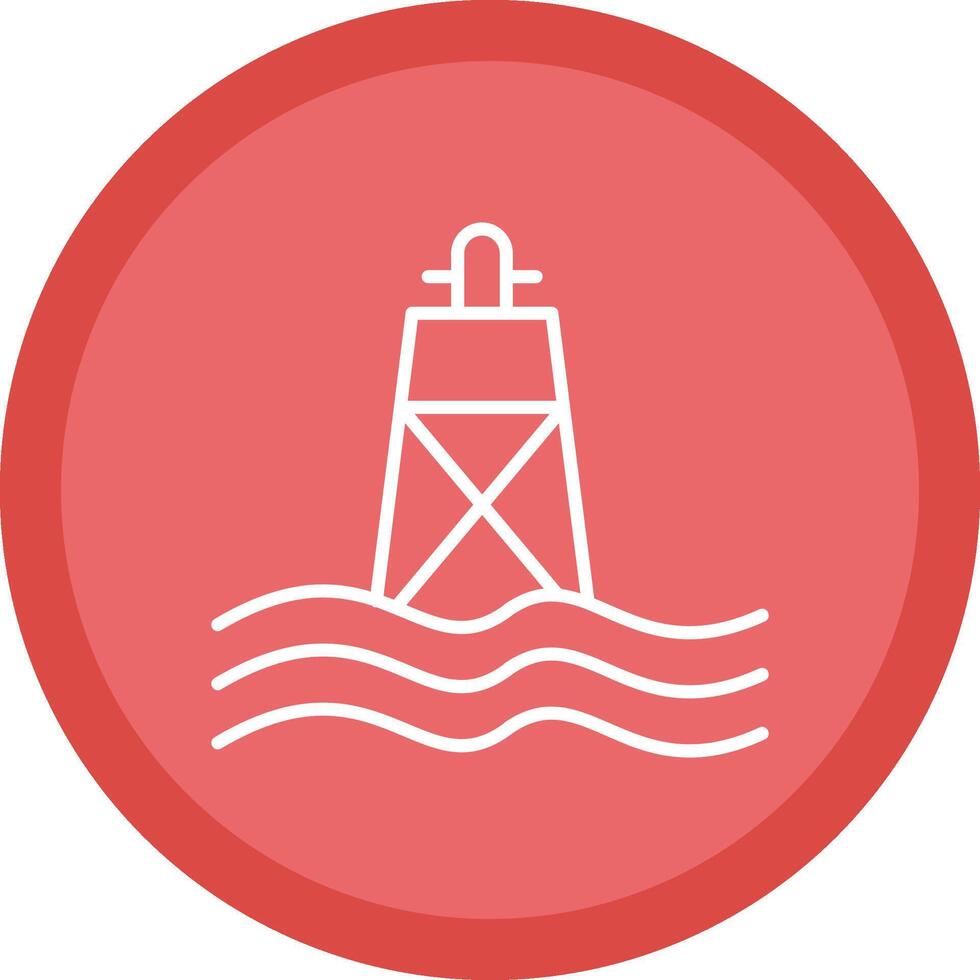 Buoy Line Multi Circle Icon vector