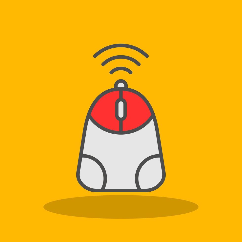Mouse Filled Shadow Icon vector
