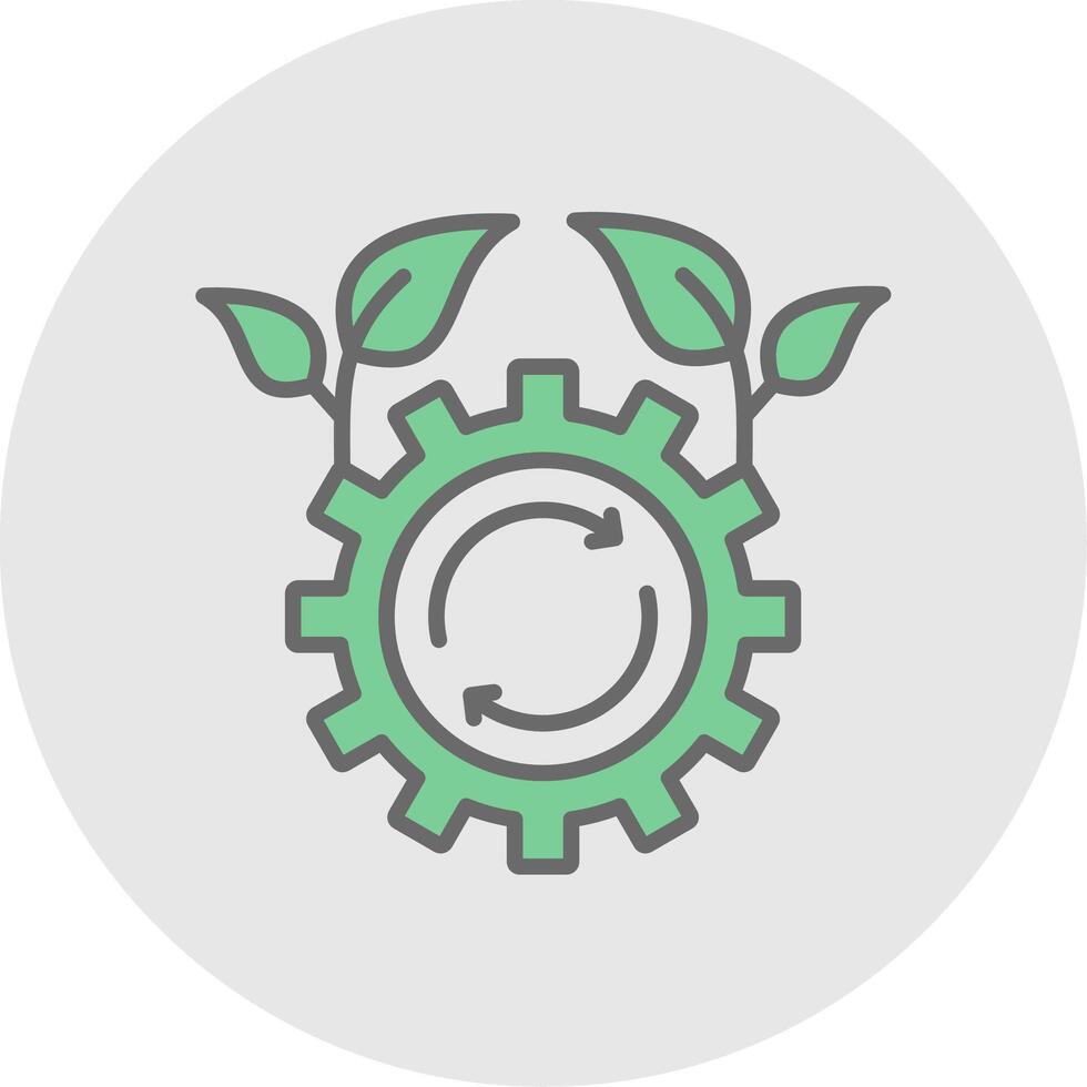 Sustainable Technology Line Filled Light Icon vector