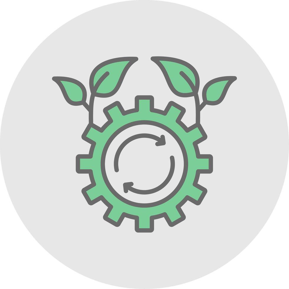 Sustainable Technology Line Filled Light Icon vector