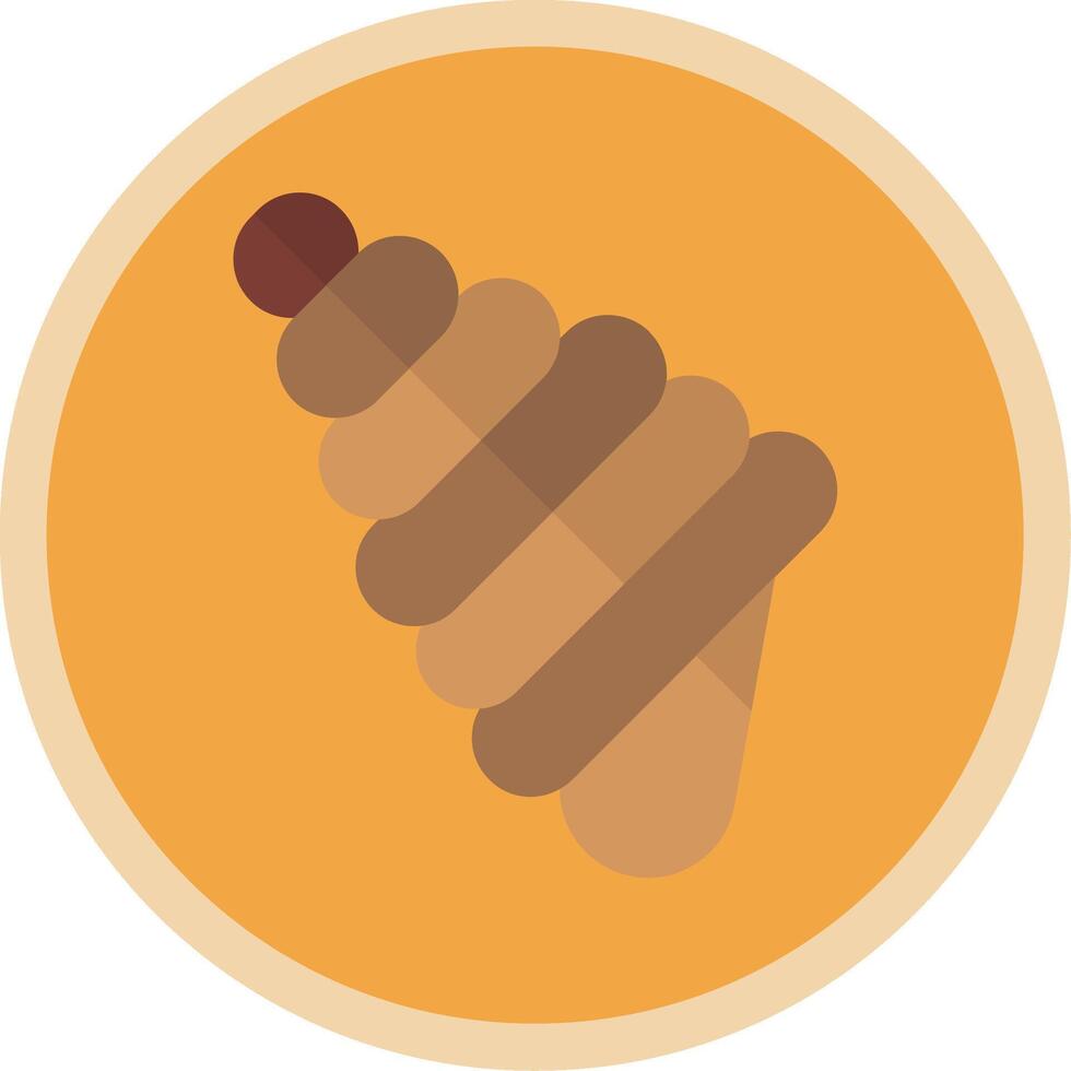 Conch Shell Flat Multi Circle Icon vector