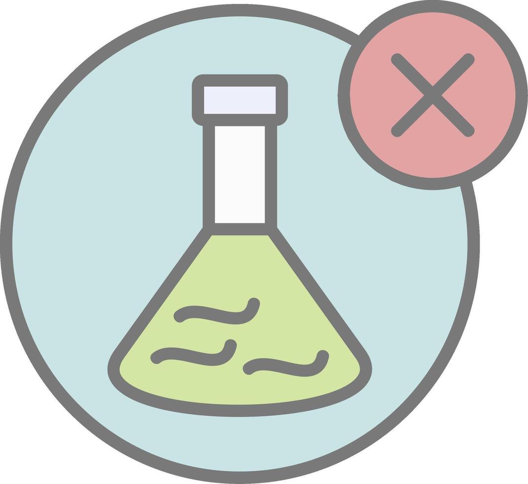 No Chemical Line Filled Light Icon vector