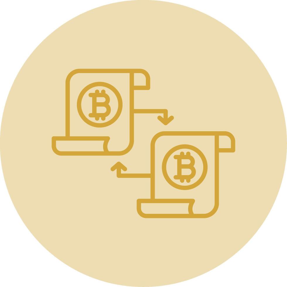 Disturbuted Ledger Line Yellow Circle Icon vector