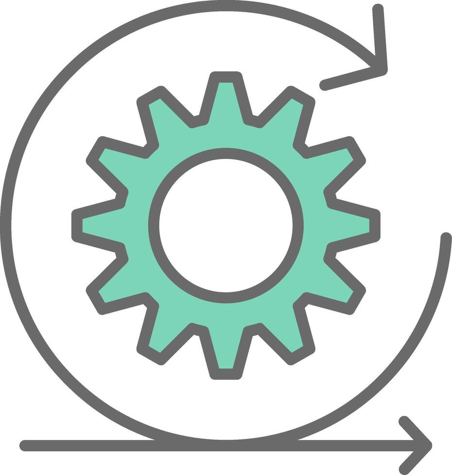 Scrum Line Filled Light Icon vector
