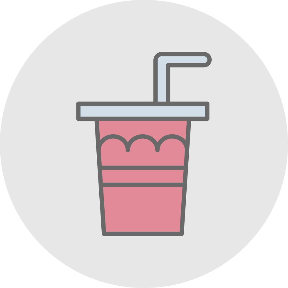 Soda Drink Line Filled Light Icon vector
