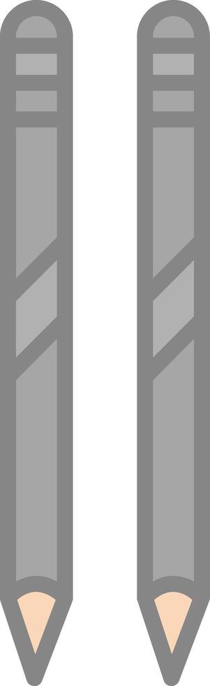 EyeLine Filled Lightr Pencils Line Filled Light Icon vector