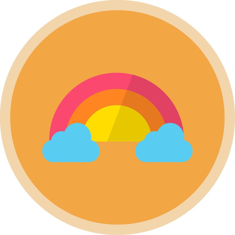 arco iris plano multi circulo icono vector