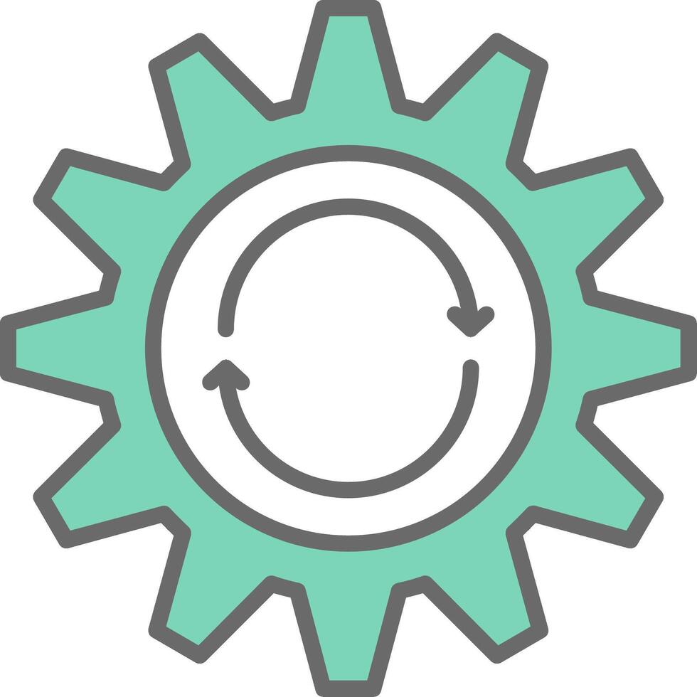 Repeat Line Filled Light Icon vector