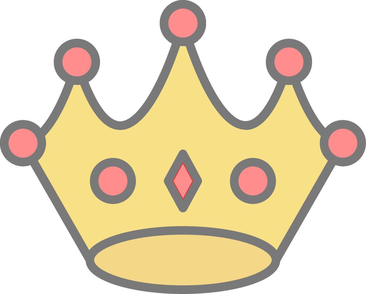 Tiara Line Filled Light Icon vector