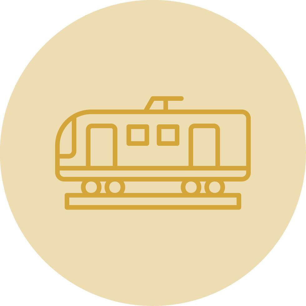 High Speed Train Line Yellow Circle Icon vector