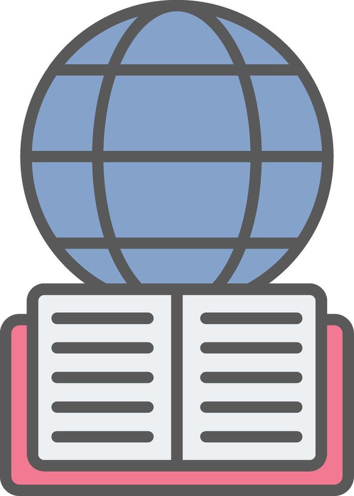Ebook Line Filled Light Icon vector