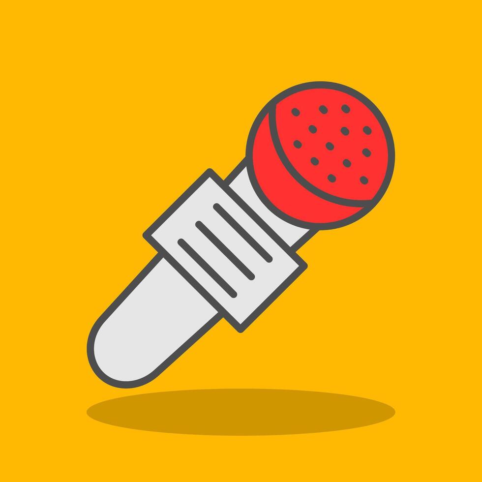 Mic Filled Shadow Icon vector