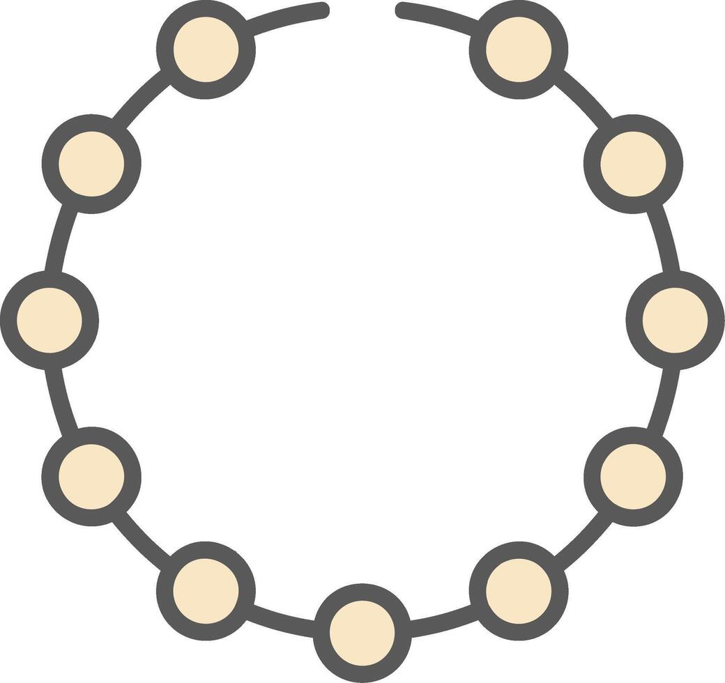 Bracelet Line Filled Light Icon vector