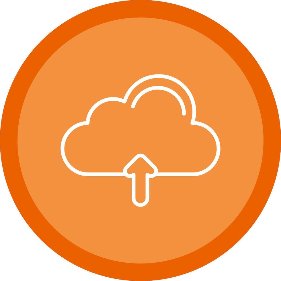 Cloud Line Multi Circle Icon vector