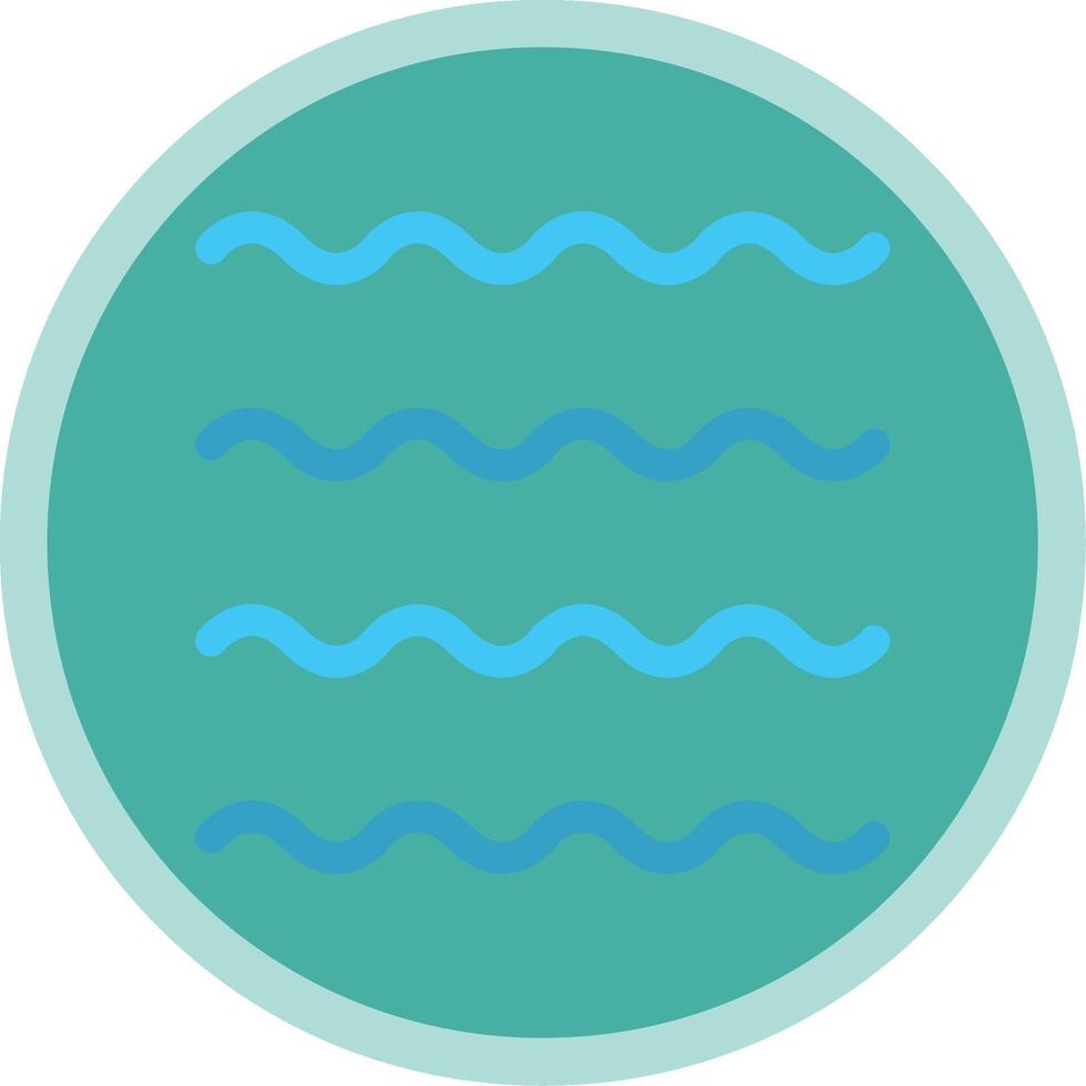 Waves Flat Multi Circle Icon vector