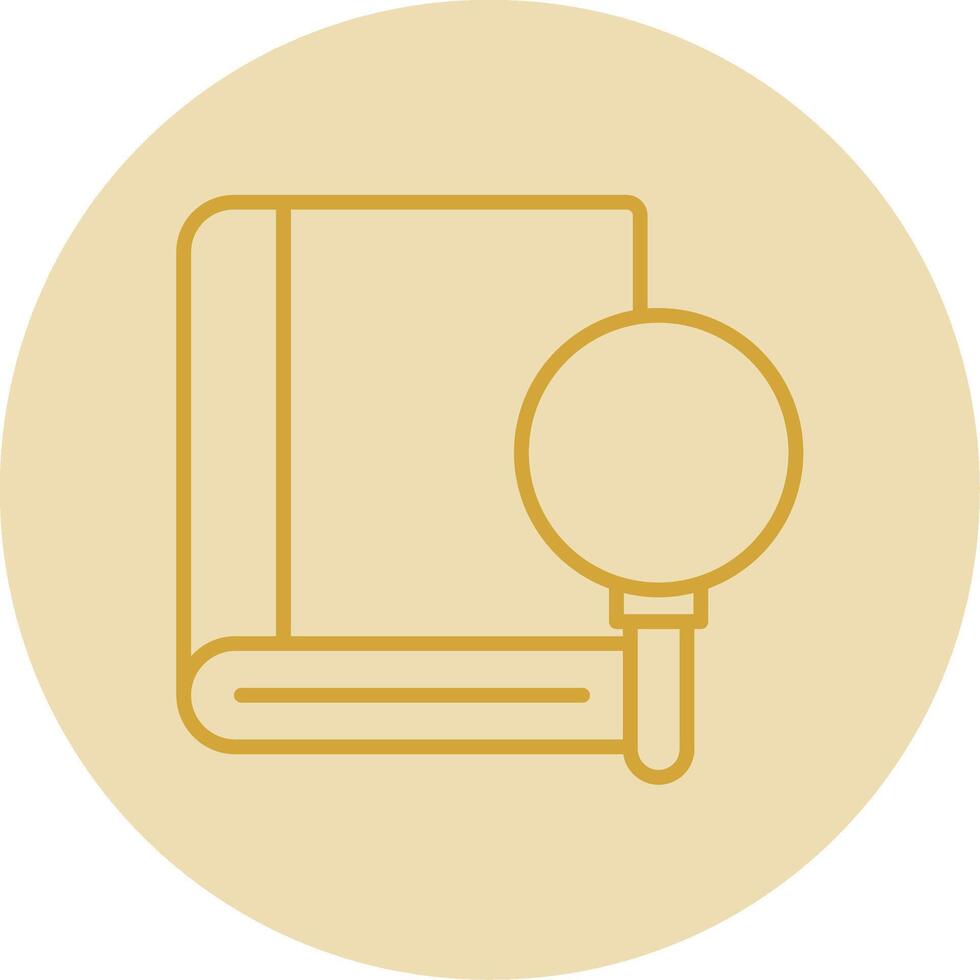 Know How Line Yellow Circle Icon vector