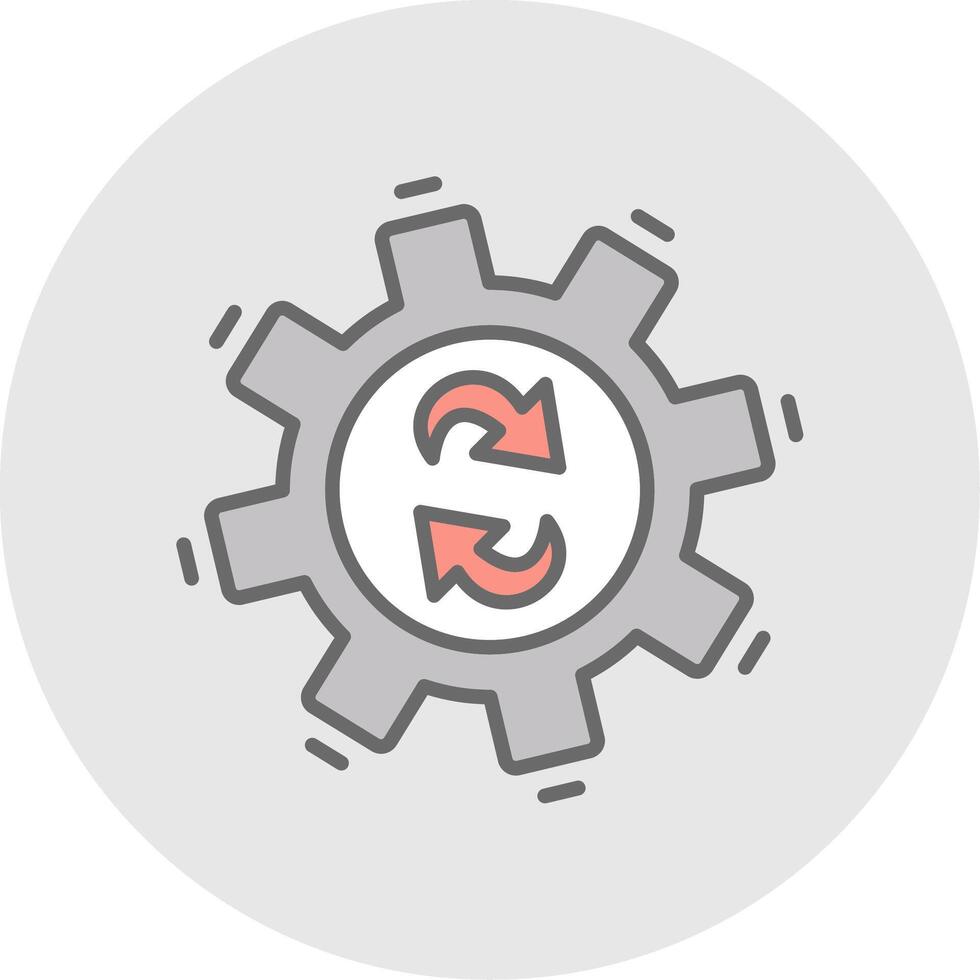 Processig Line Filled Light Icon vector