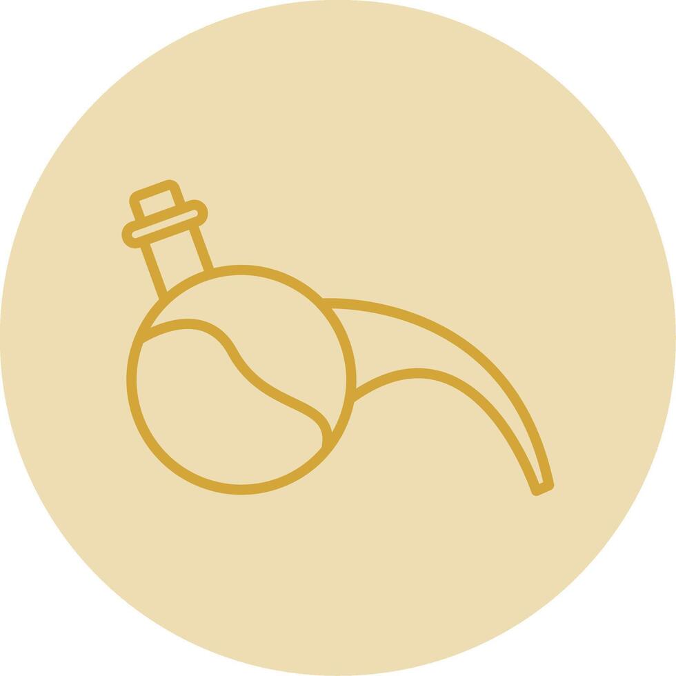 Retort Line Yellow Circle Icon vector