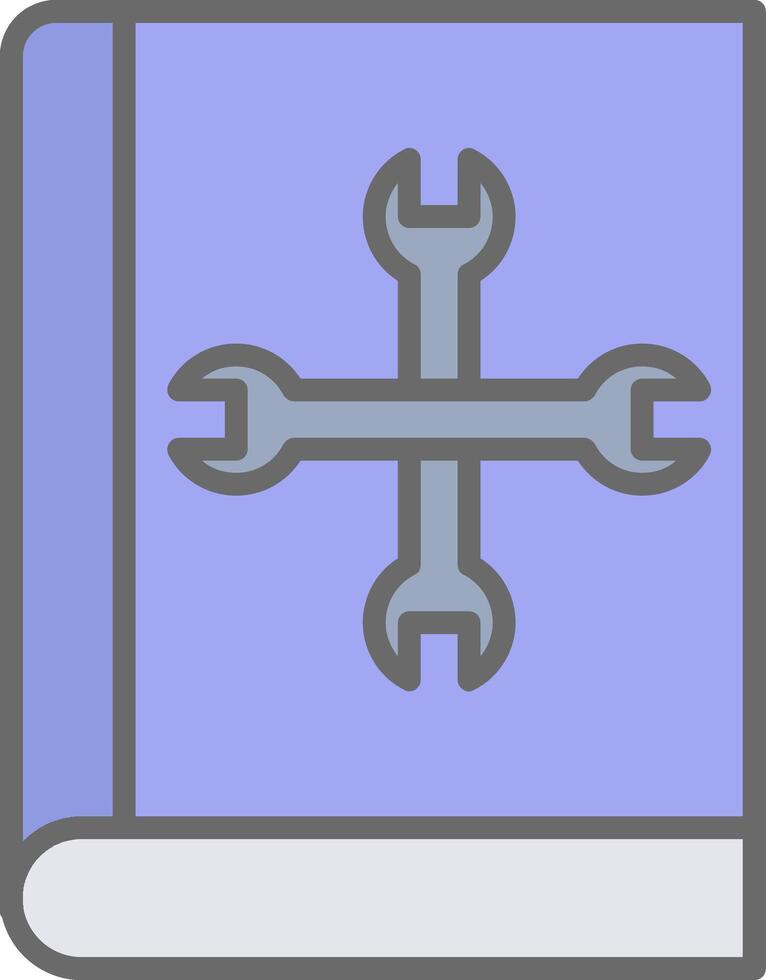User Manual Line Filled Light Icon vector
