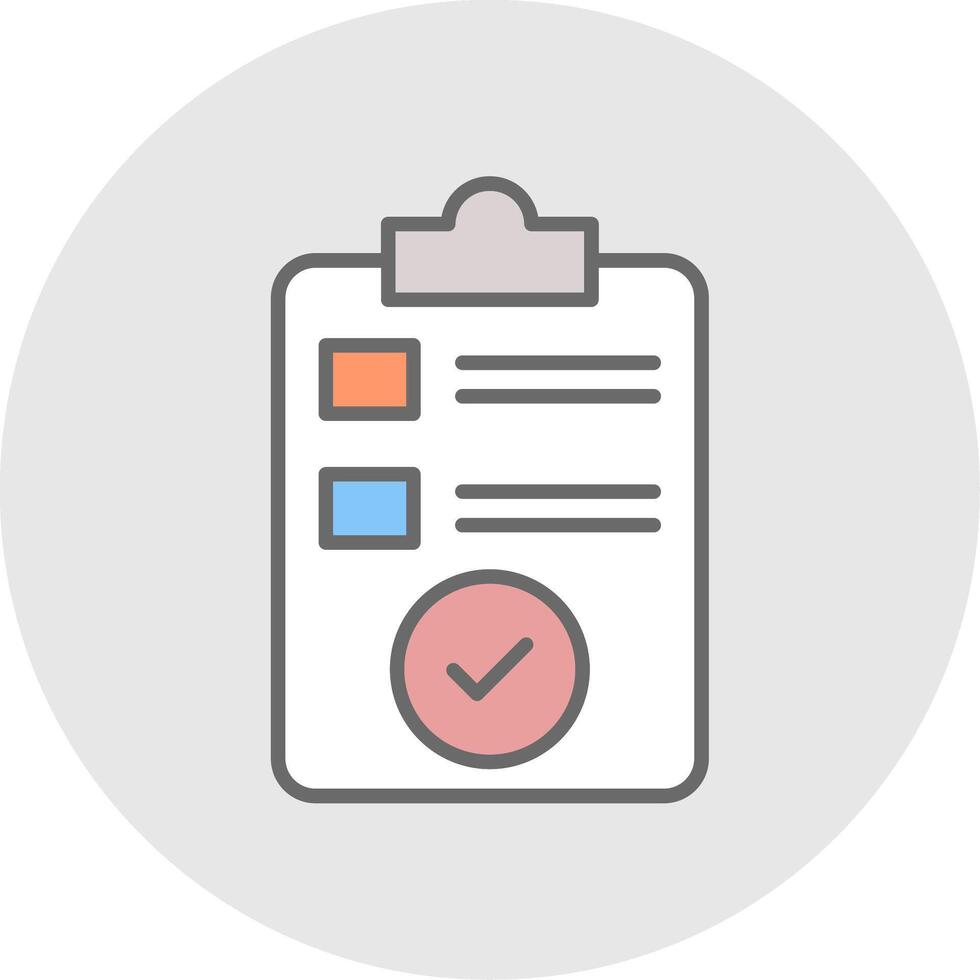 Check In Line Filled Light Icon vector