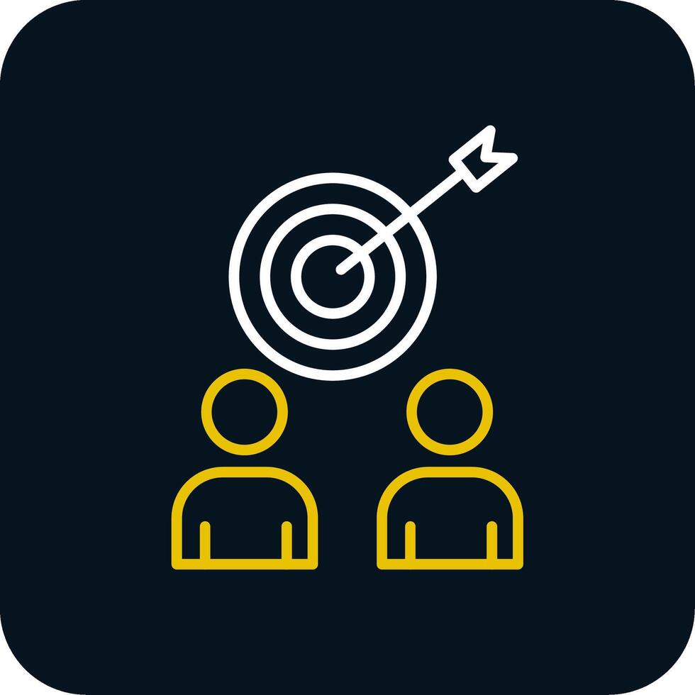 Business Targeting Line Red Circle Icon vector