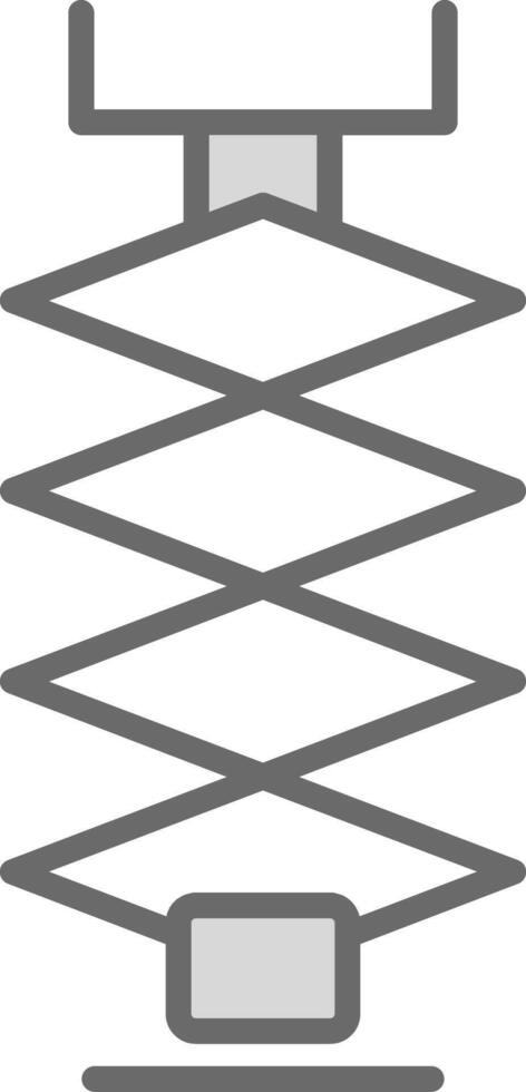 Car Jack Line Filled Light Icon vector