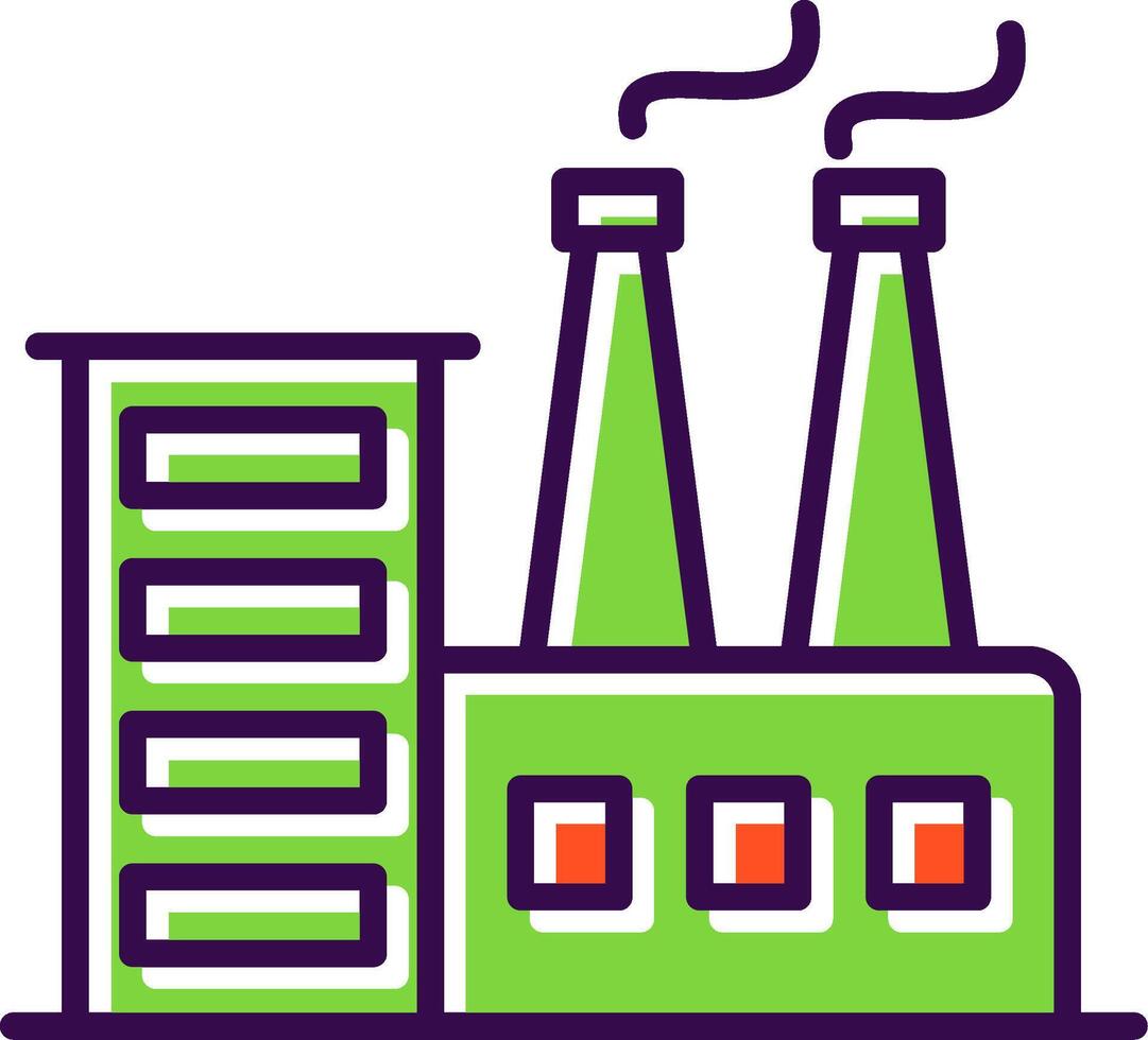 Power Plant filled Design Icon vector