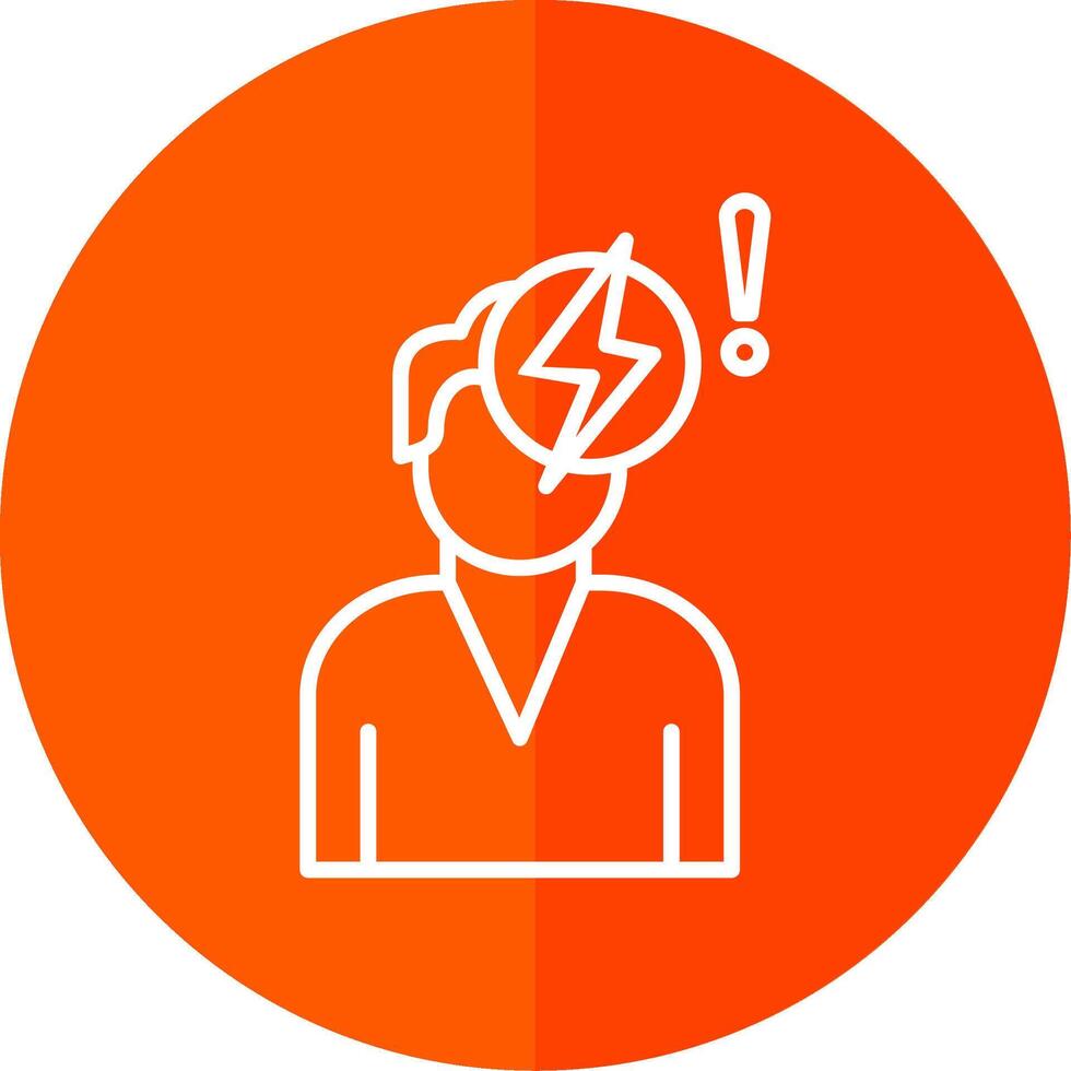 Idea Generation Line Yellow White Icon vector